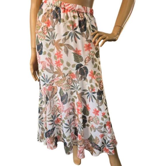 DREW Anthropologie Maxi Skirt Floral Pattern Women Size XS Made In USA - Picture 4 of 7